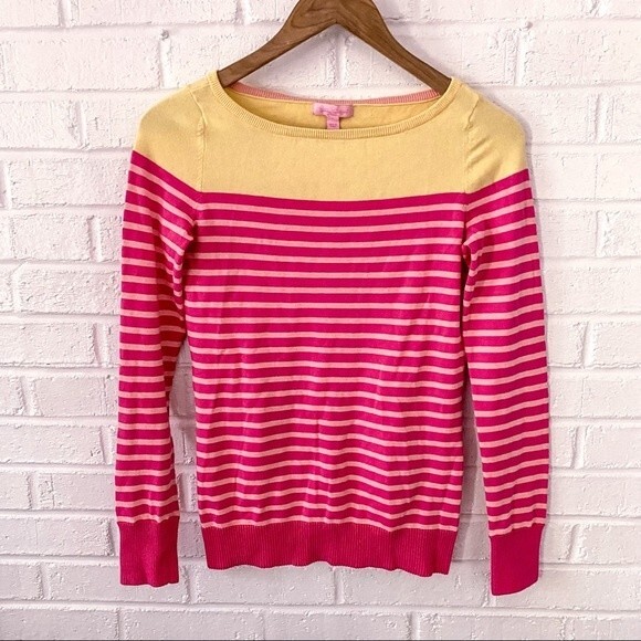Lilly Pulitzer pink stripe knit sweater size small - Picture 7 of 7